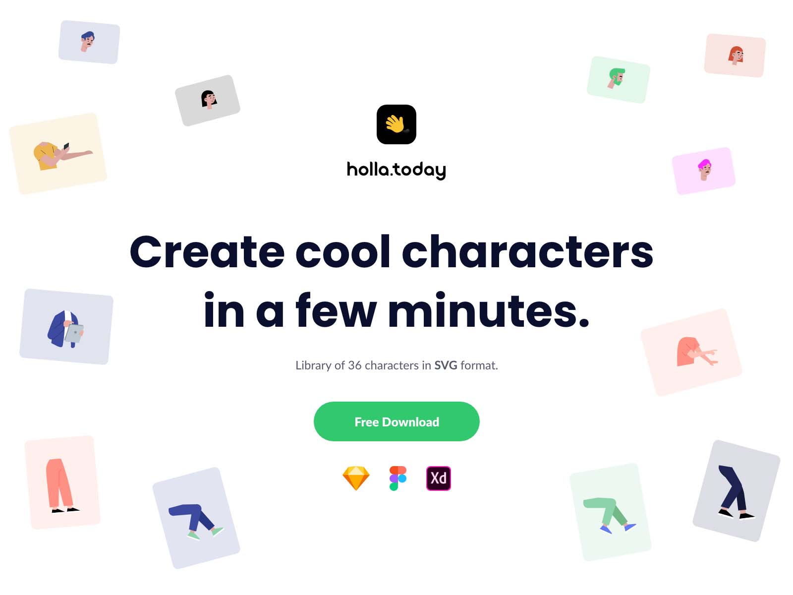 Character library. Create characters in a few minu