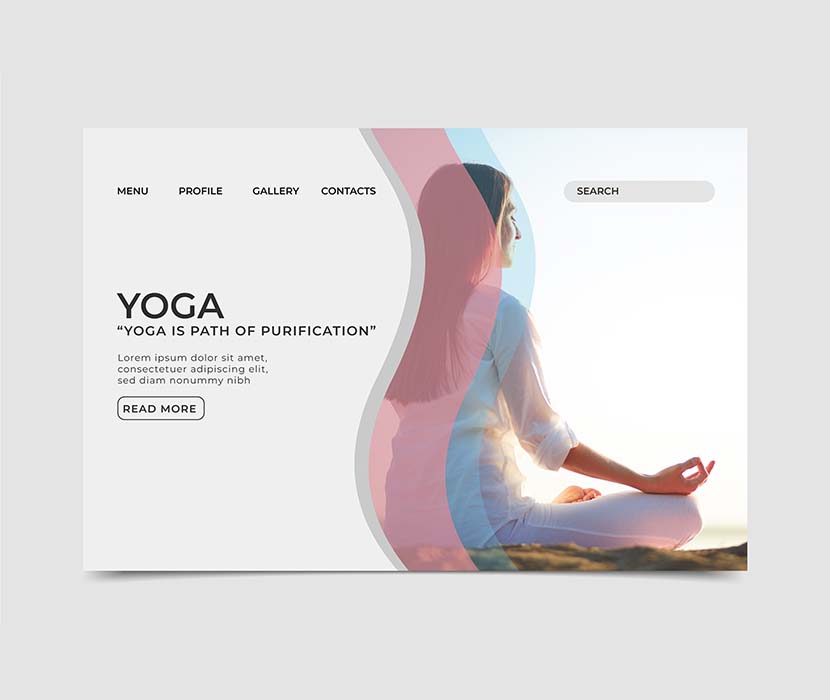 瑜伽体育健美网站Banner焦点图设计ai/eps源文件（不含照片）