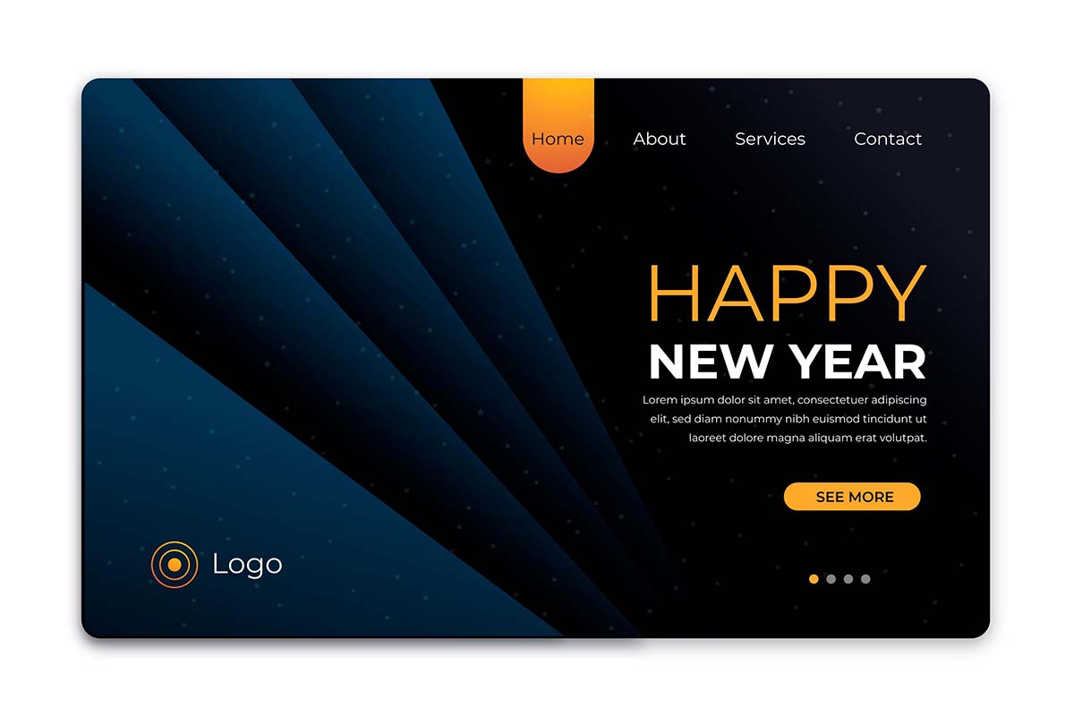 平面设计新的一年2021年着陆页模板矢量flat-design-new-year-2021-landing-page-template