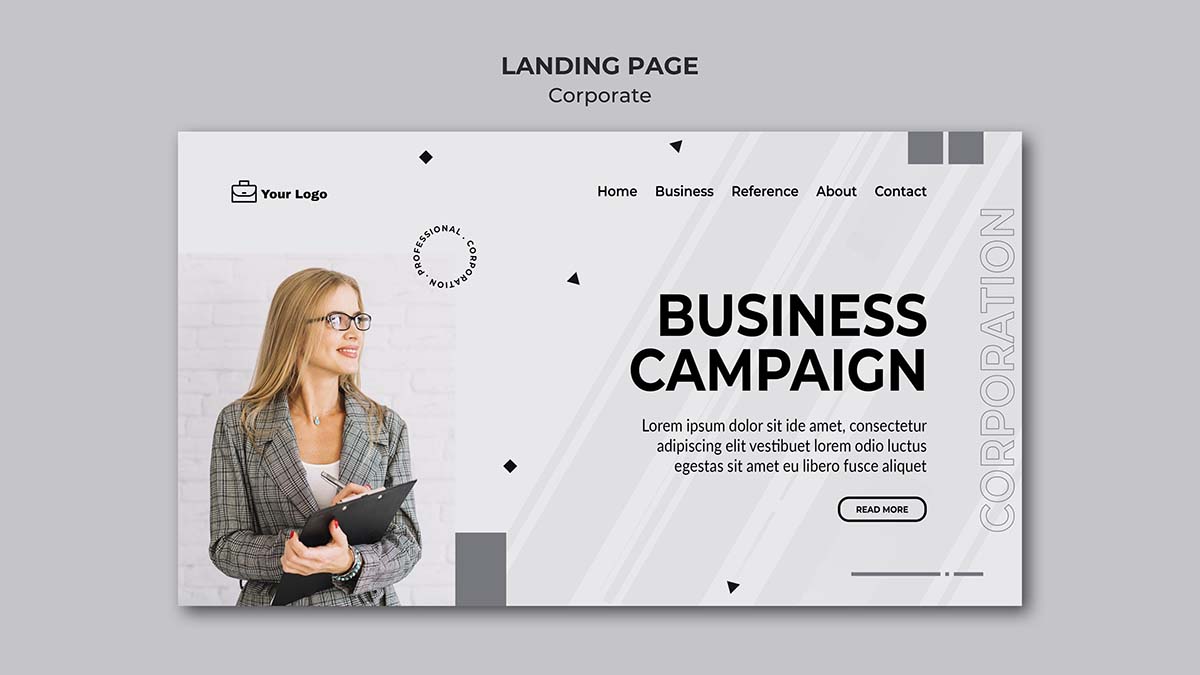 登陆页面企业设计模板Psd源文件landing-page-corporate-design-template