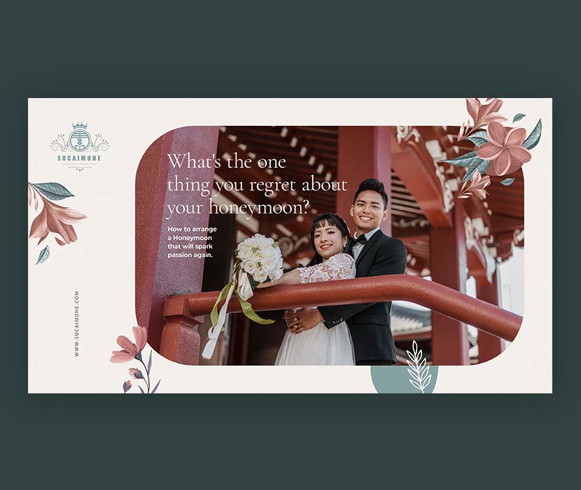 花艺婚礼的网站首页Banner水平横幅Psd源文件horizontal-banner-floral-wedding