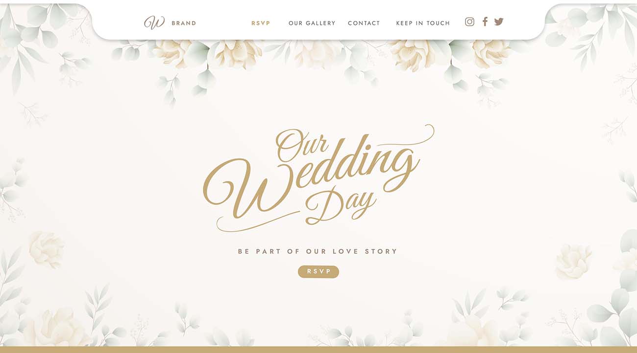 婚礼的着陆页模板AI/EPS源文件landing-page-template-wedding