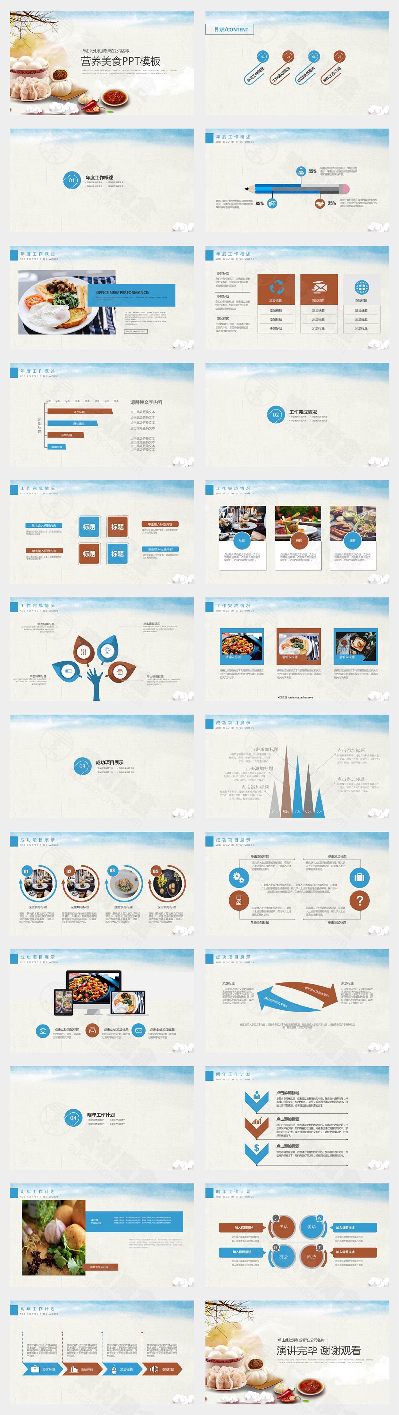 营养美食PPT模板