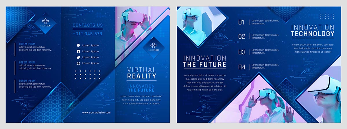 渐变纹理科技人工智能VR技术手册