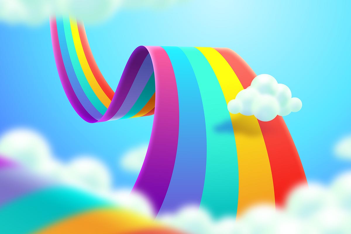 现实色彩彩虹背景创意设计源文件