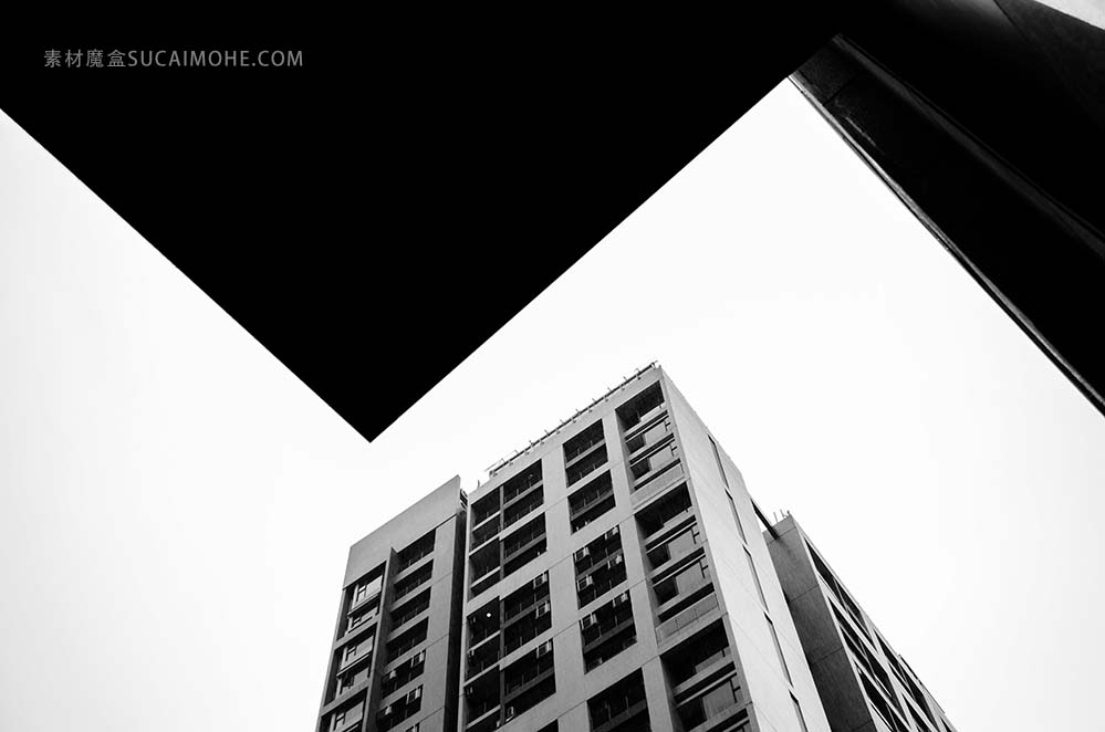 几何构成的房子