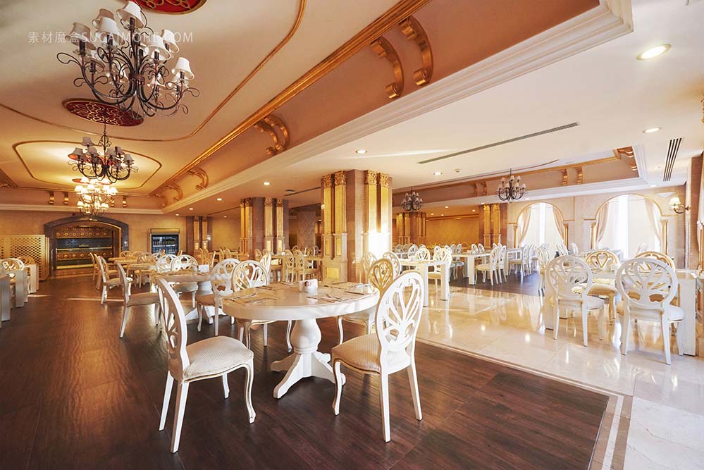在欧洲风格的新和干净的豪华餐厅。阿马拉·多尔斯·维塔豪华酒店
