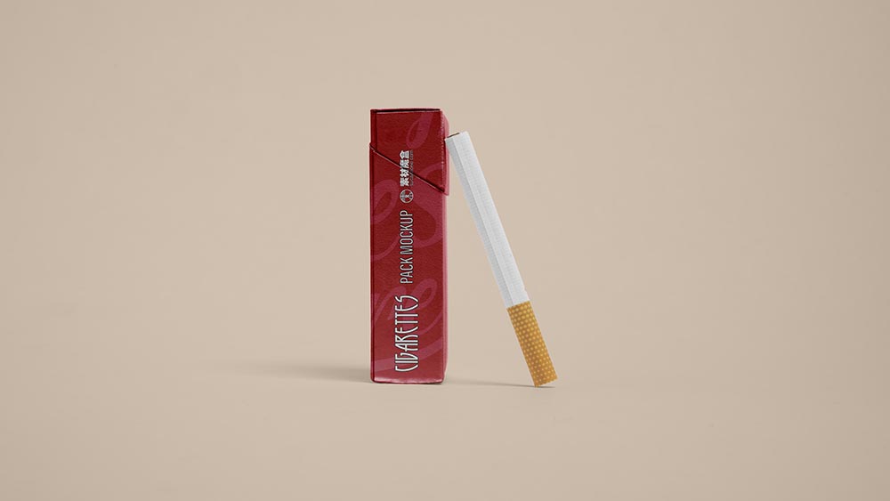 香烟包装纸盒样机PSD源文件