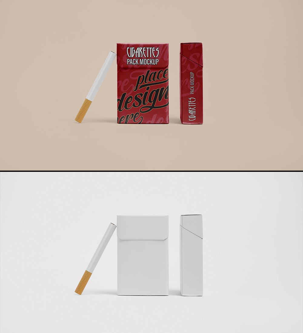 香烟外包装纸盒样机PSD源文件