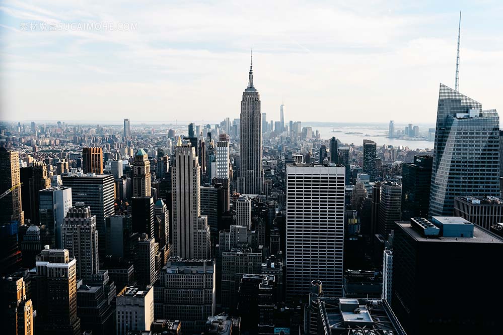 美国纽约市曼哈顿市中心 城市群midtown-manhattan-new-york-city-usa