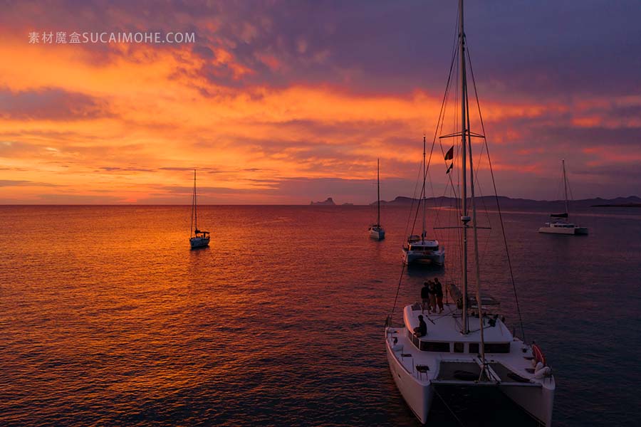 海上日落船boats-shipping-sea-sunset