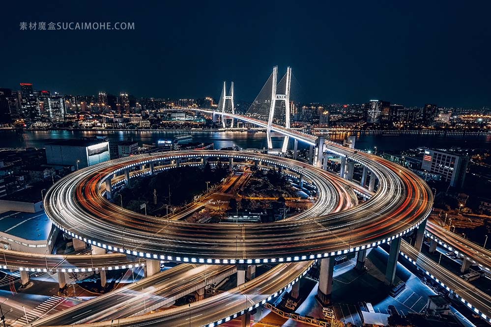 city-城市 上海 中国 夜 建设 灯 现代 桥 市中心