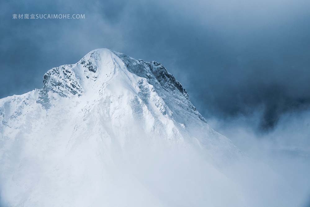 landscape-景观 雪山 云 白 蓝色 吨 中部山岳国家公园