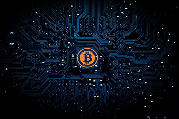 bitcoin-比特币 Btc Cryptocurrency 加密技术 Cryptomoney 数字货币 电路 高清大图