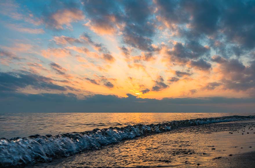 ocean-海洋 海滩 天堂 晚上 上午 金 日落 日出 云 地平线 激励 成功 海 夏天 水 摄影高清大图