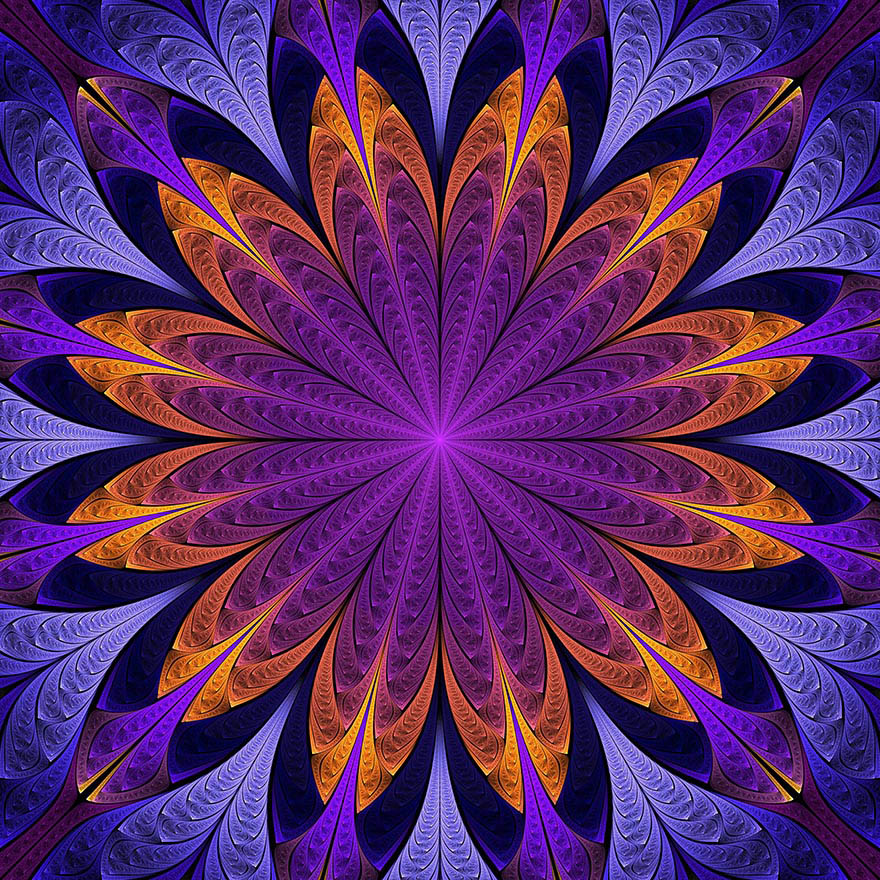 fractal-分形 艺术 抽象 模式 幻想 纹理 曼陀罗 想象力 几何 图形 背景 花