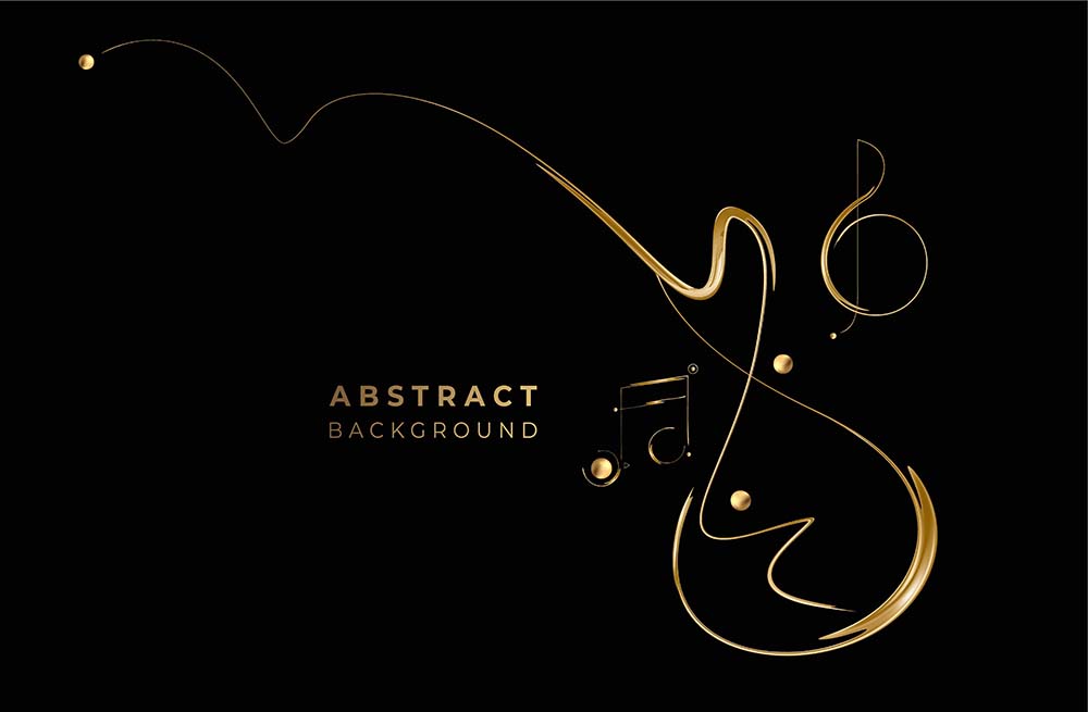 抽象的金色发光闪亮的螺旋线效果矢量背景使用现代设计封面海报模板宣传册装饰传单横幅