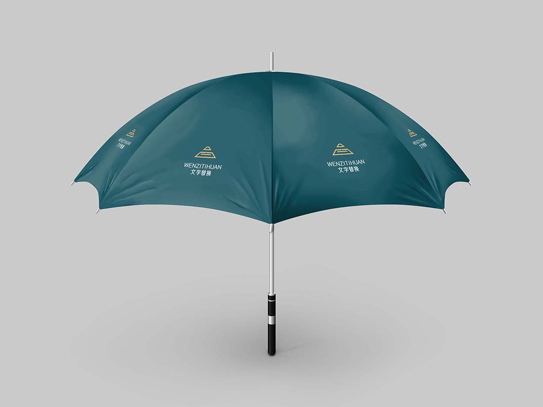 酒店民宿家居生活品牌展示VI雨伞遮阳伞贴图样机