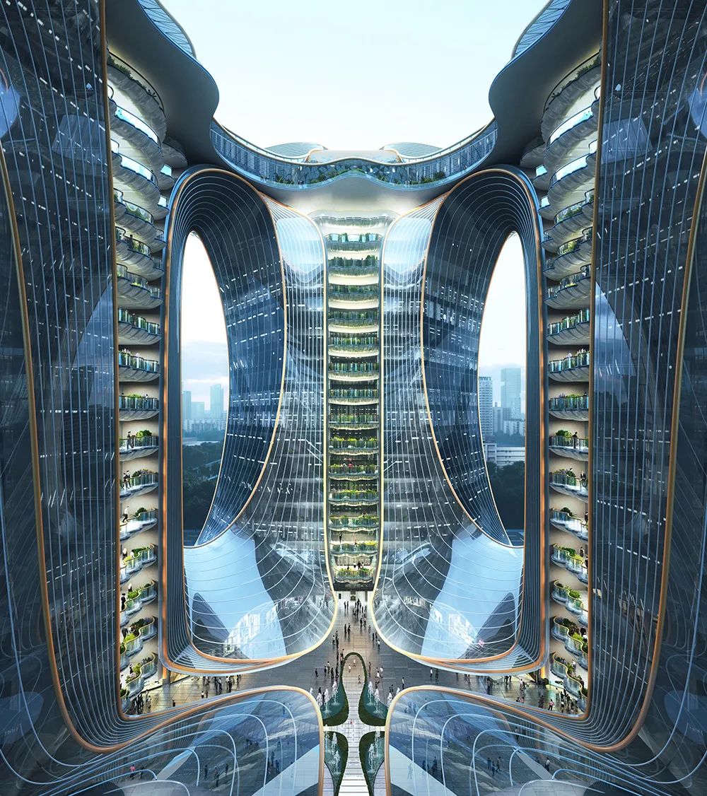 全新地标！！深圳之“芯”：极具张力的立面—— “花开富贵”的建筑轮廓(图13)
