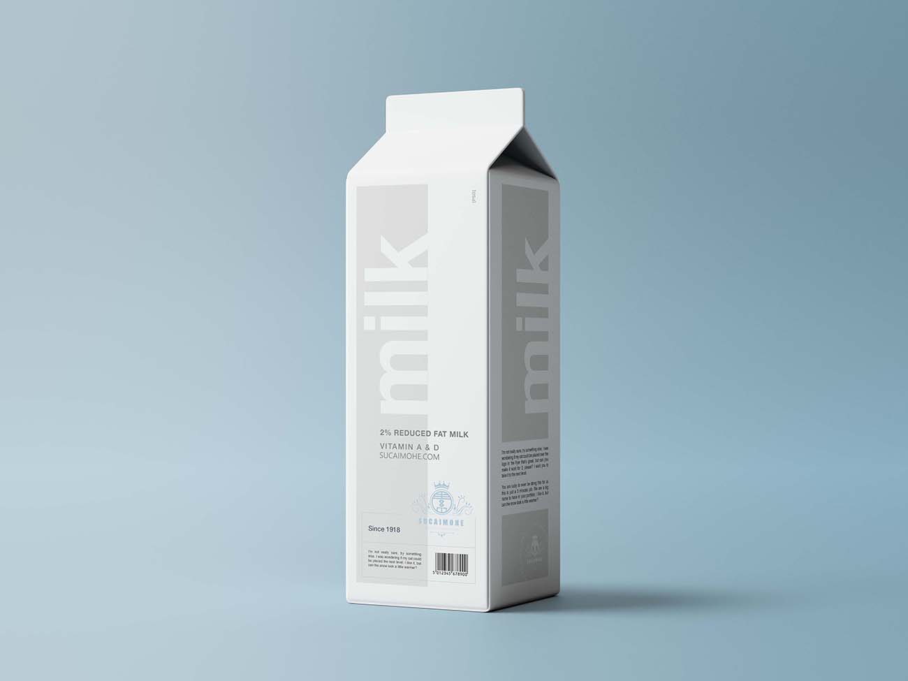饮料纸箱包装模型，可用于展示牛奶，果汁，沙司以及各种饮料和食品的设计样机PSD源文件