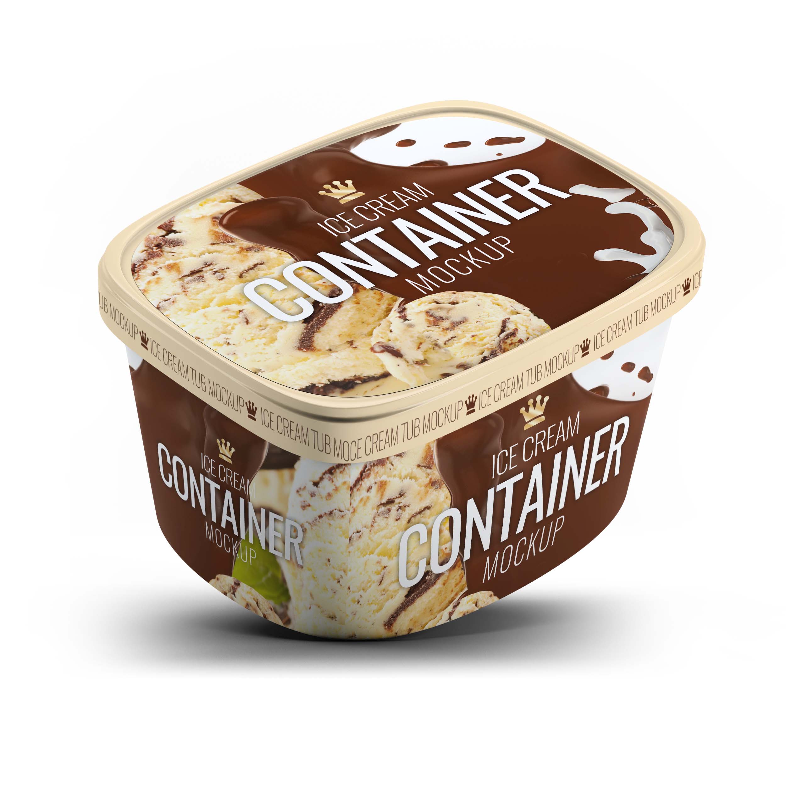 冰淇淋塑料盒包装样机PSD源文件08 Ice Cream Container Mock-Up