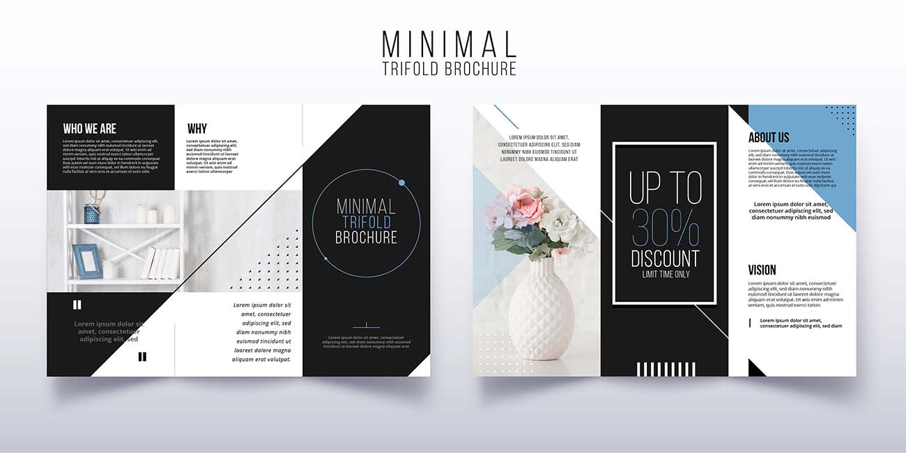 画册模板折页AI/eps矢量源文件minimal-trifold-brochure-template