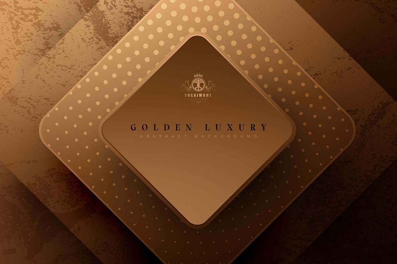金色立体渐变抽象纹理背景ai/eps源文件gold-luxury-background-concept