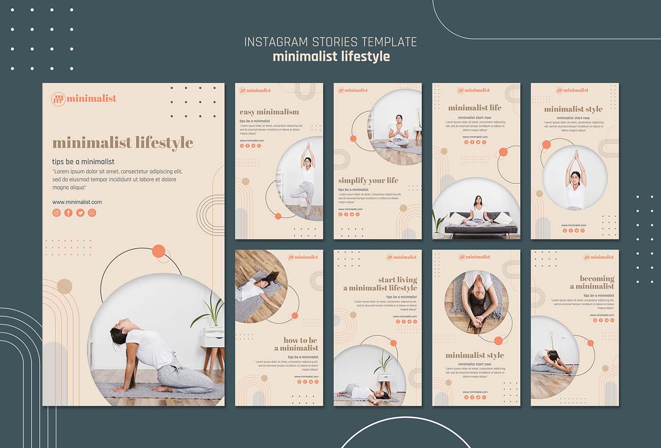 极简主义的生活创意设计PSD源文件minimalist-lifest<x>yle-instagram-stories