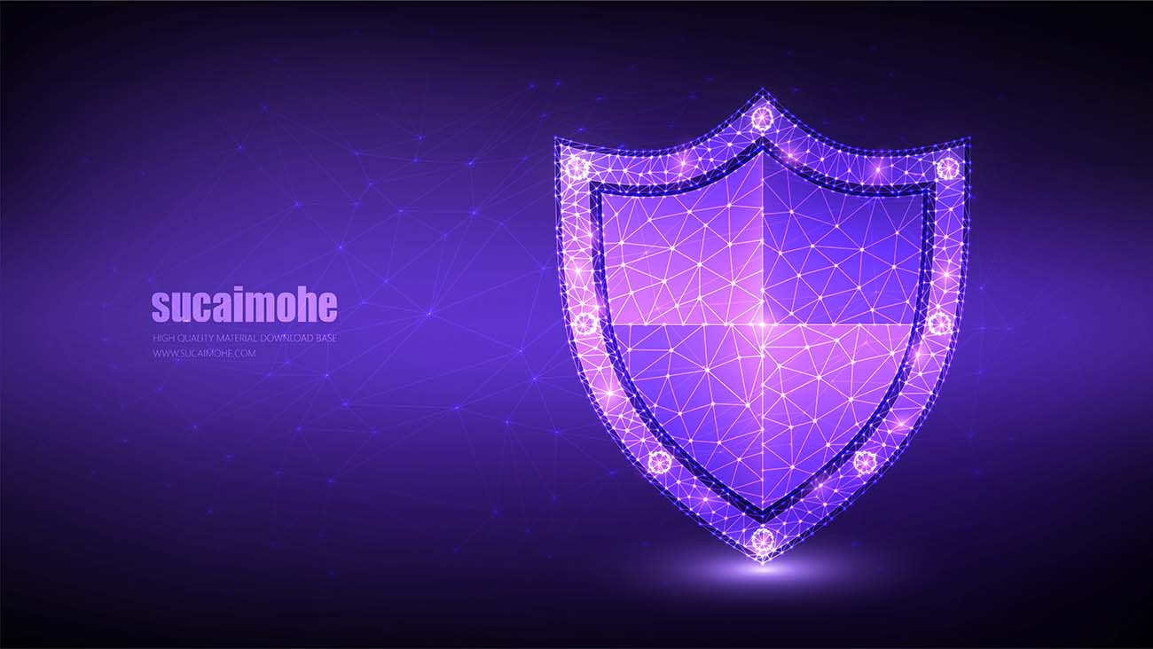 紫色防护盾安全图标创意设计ai/eps源文件fondo-escudo-seguridad