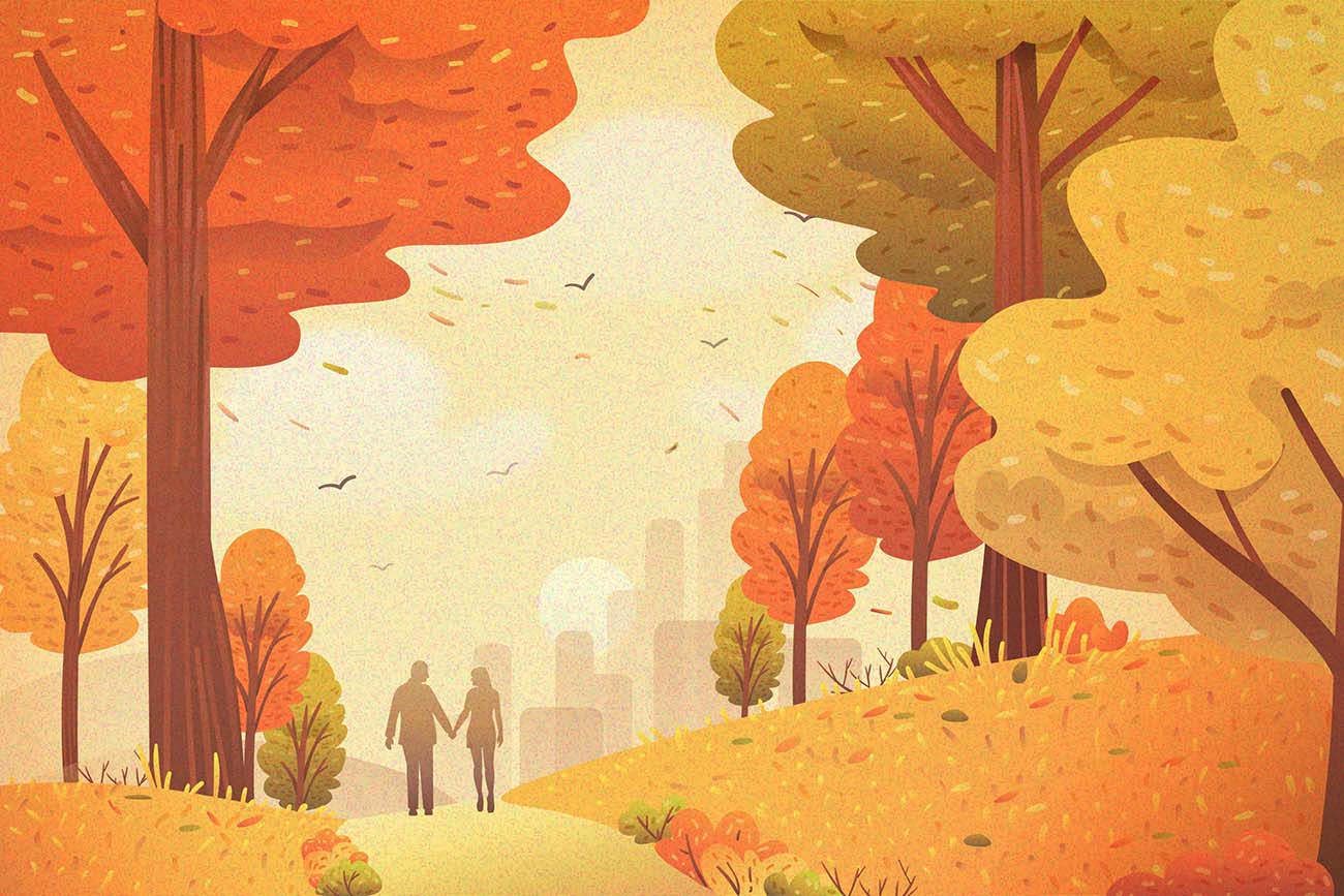 平面设计秋季壁纸免费矢量flat-design-autumnal-wallpaper