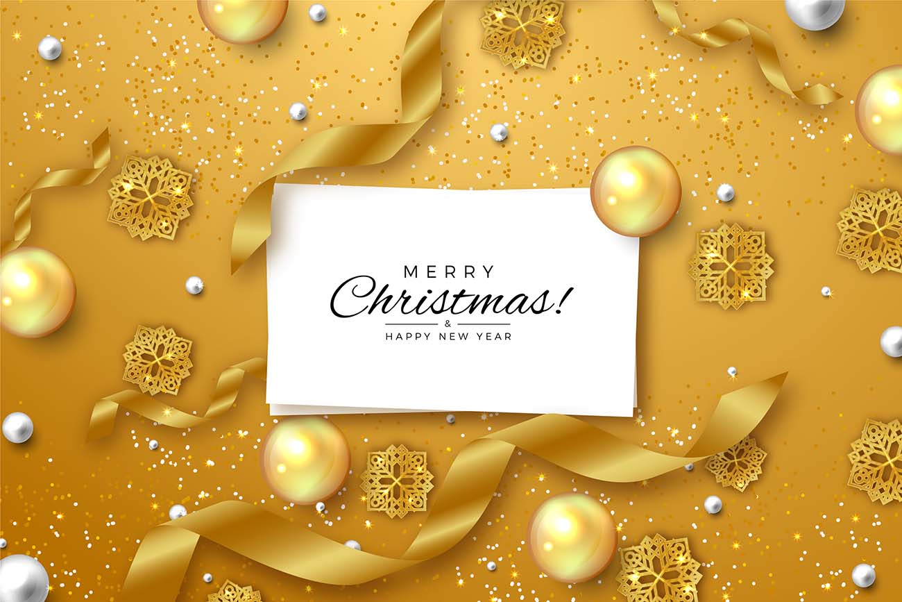 金色圣诞贺卡丝带背景设计源文件christmas-background-with-golden-glitter-effect