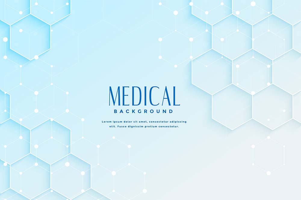 六角形设计矢量蓝色医学背景blue-medical-background-with-hexagonal-shape-design