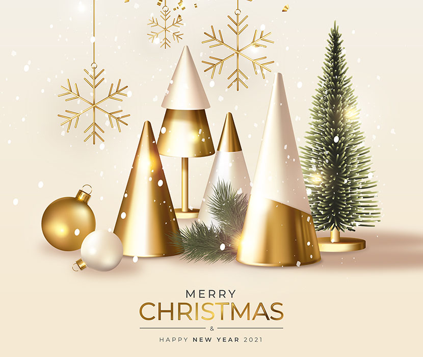 现代圣诞快乐贺卡与现实3d金色圣诞矢量modern-merry-christmas-greeting-card-with-realistic-3d-golden-christ