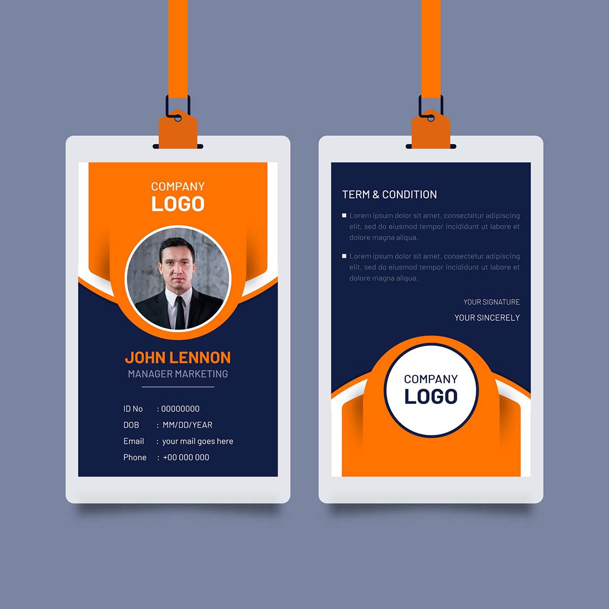 欧式大气工作中创意设计ai/eps源文件abstract-id-cards-template