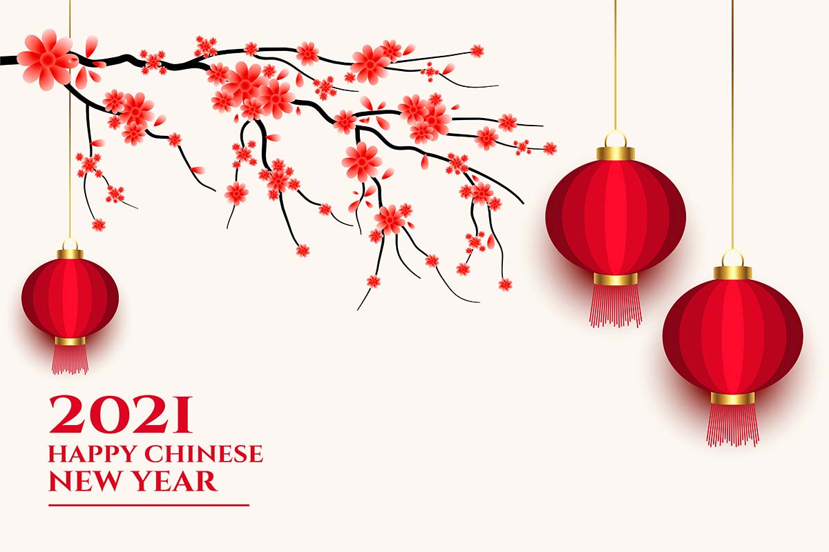 2021年中国新年快乐灯笼和樱花花矢量源文件2021-chinese-happy-new-year-lantern-sakura-flower