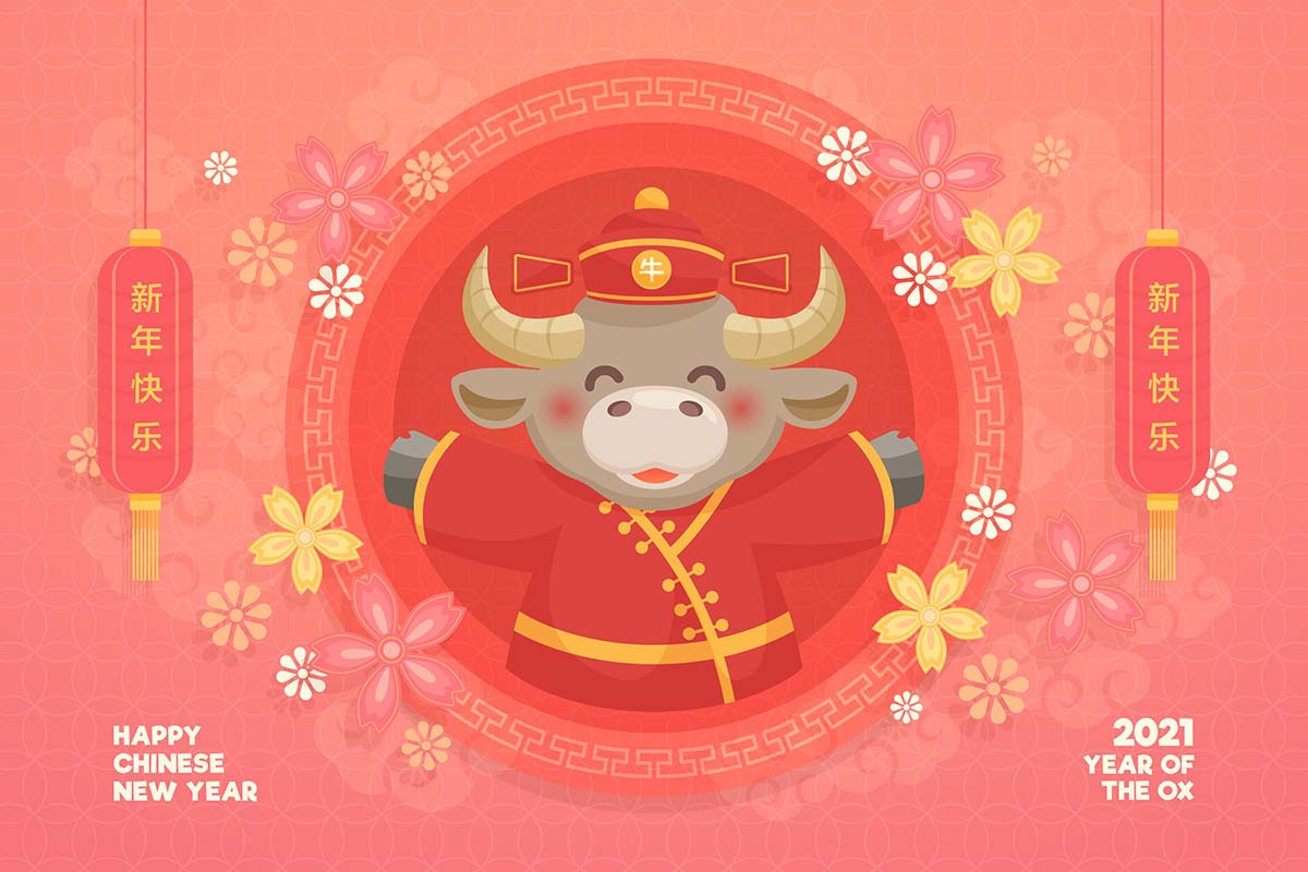 丰富多彩的农历新年2021年矢量colorful-chinese-new-year-2021