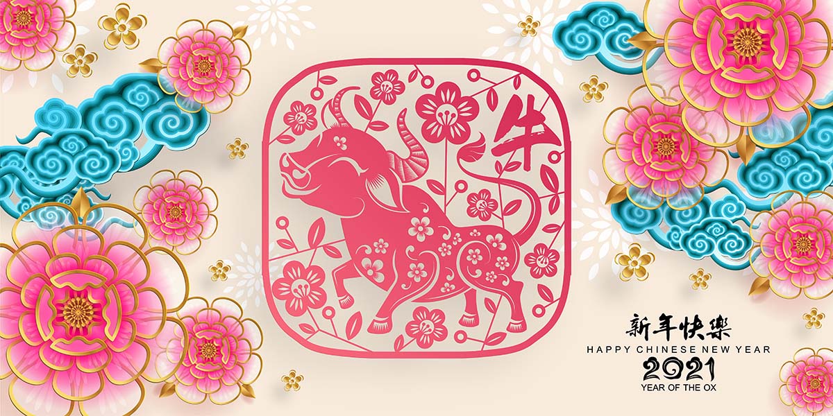 农历新年2021年贺卡，牛年，恭喜发财矢量源文件chinese-new-year-2021-greeting-card-year-ox-gong-xi-fa-ca