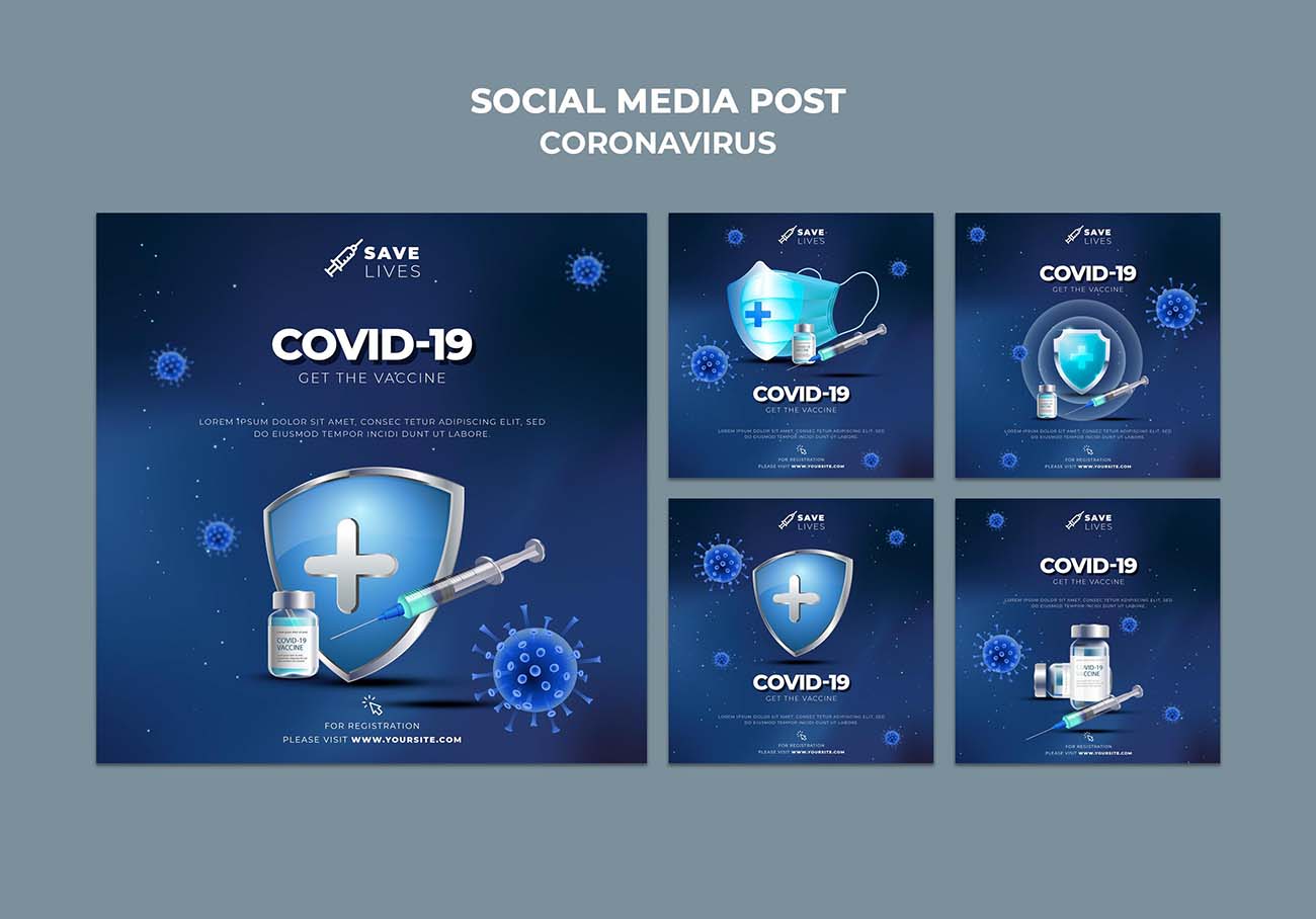 新冠病毒Covid 19个社交媒体发布Psd源文件covid-19-social-media-post