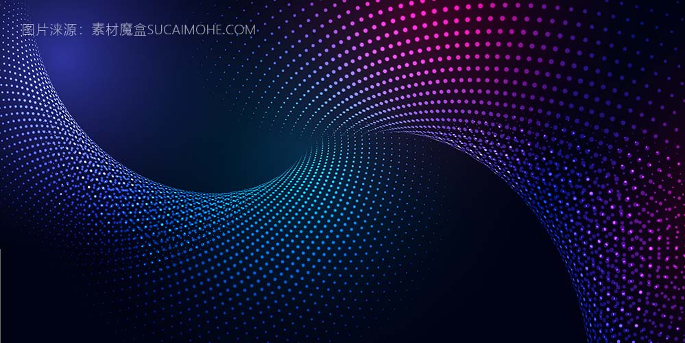 带有现代网络粒子设计的抽象横幅矢量源文件